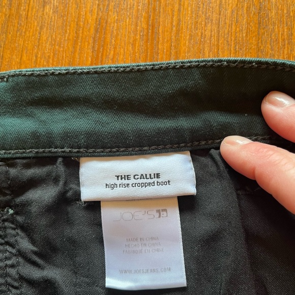 Joe’s size 34 The Callie high rise cropped boot in dark greeN - Picture 6 of 6